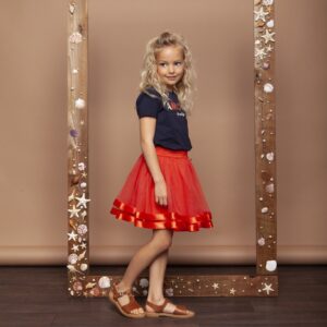 Le Chic Meisjes petticoat - Tangerine Sunset
