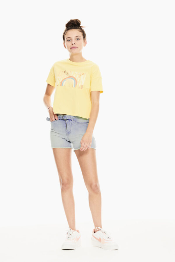 Garcia Meisjes jeans short - Gebleekt denim