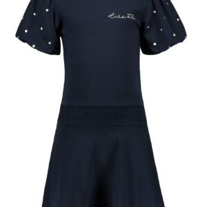 Like Flo Meisjes jurk met ballon mouw - Marine blauw