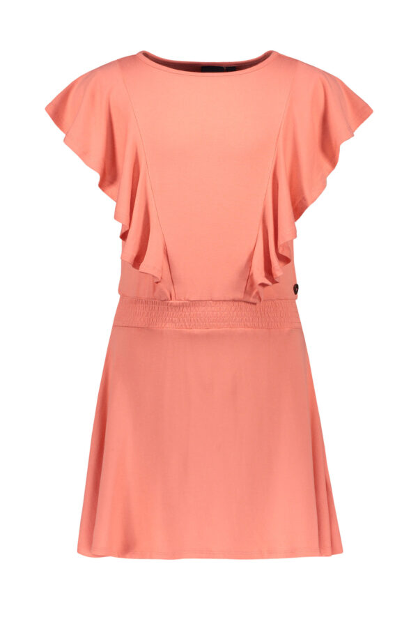 Like Flo Meisjes jurk met ruffels - Bubblegum
