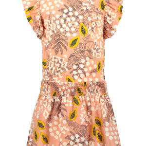 Like Flo Meisjs jurk woven AOP - Roze papaya