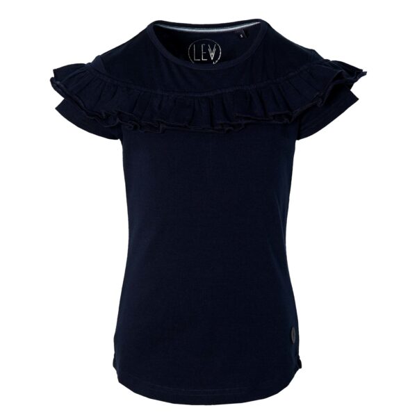LEVV Meisjes t-shirt - Mare - Donker blauw