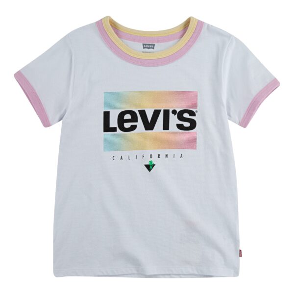 LEVI'S Meisjes t-shirt - Regenboog - Wit