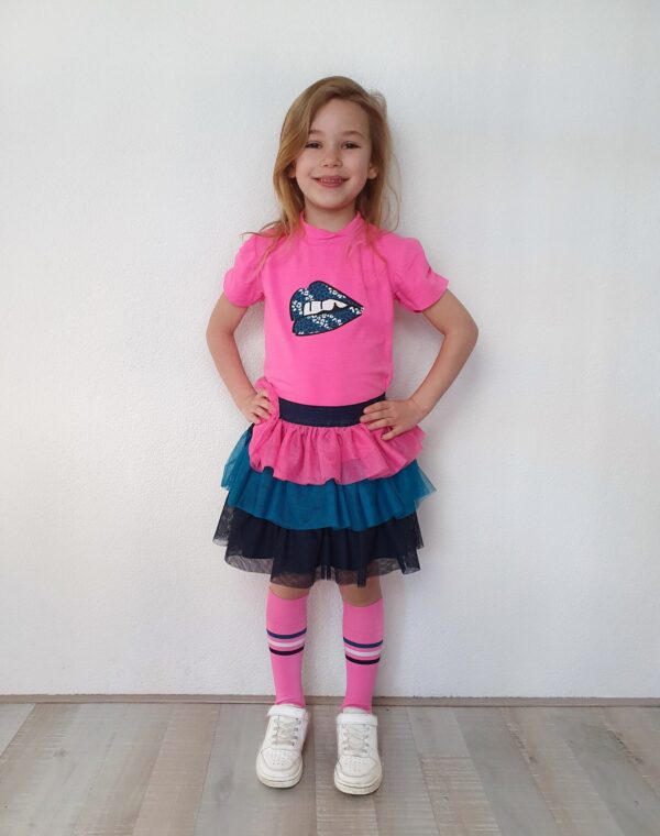 B.Nosy Meisjes rok mesh 3-lagen - Sugar plum