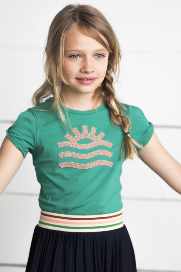Like Flo Meisjes t-shirt Sunset - Green