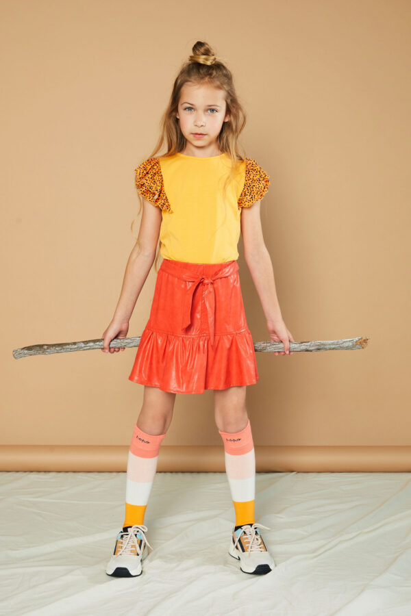 NoNo Meisjes t-shirt - Kayla - Blazing Oranje