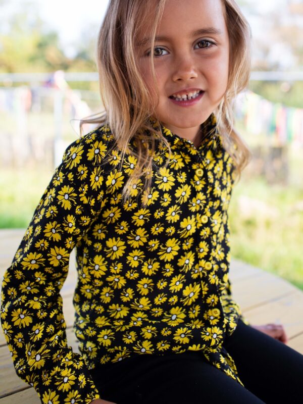 Quapi Meisjes blouse - Fera - Zomers geel Daisy