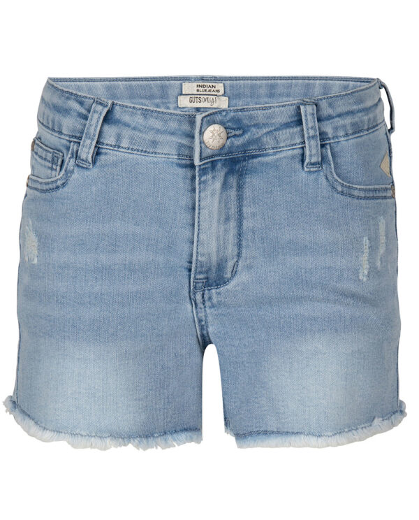 Indian Blue Jeans Meisjes short denim wide fit - Light Denim