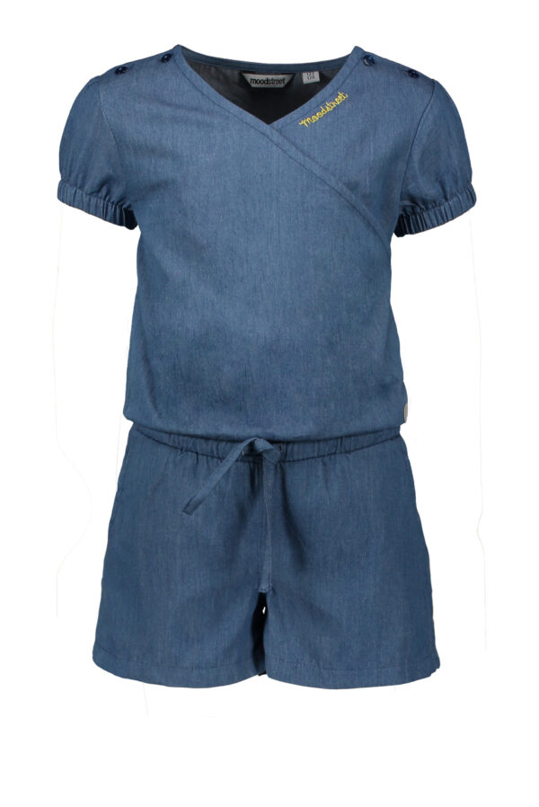 Moodstreet Meisjes jumpsuit denim - Zacht blauw