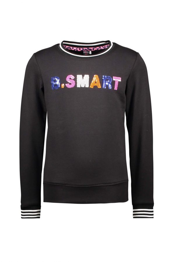 B.Nosy Meisjes sweater 'B.Smart' - Zwart