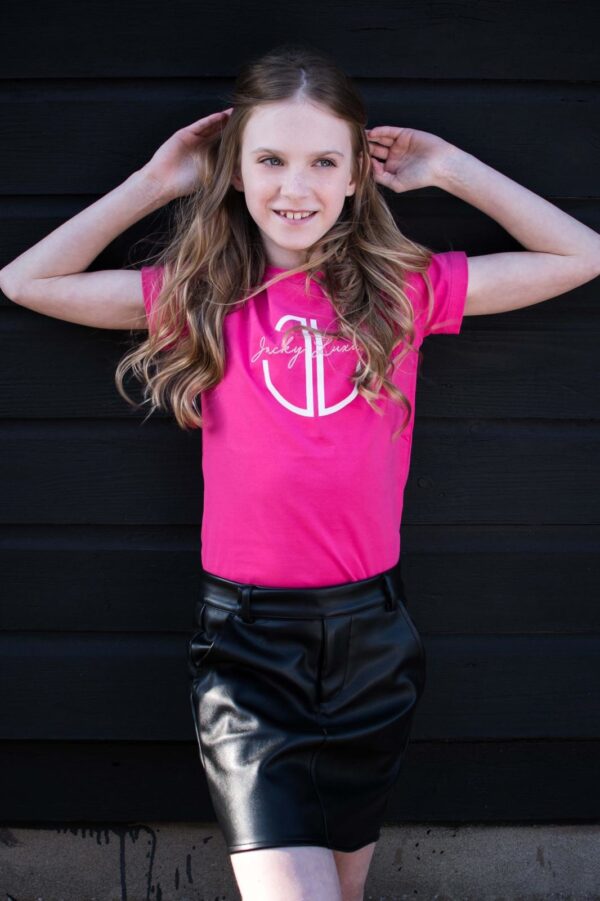Jacky Luxury Meisjes Rok leer - Zwart