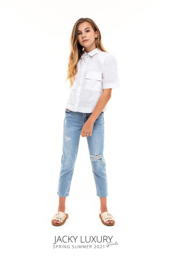 Jacky Luxury Meisjes Blouse - Wit