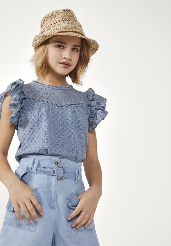 AI&KO Meisjes top - Laynie - Citadel blauw