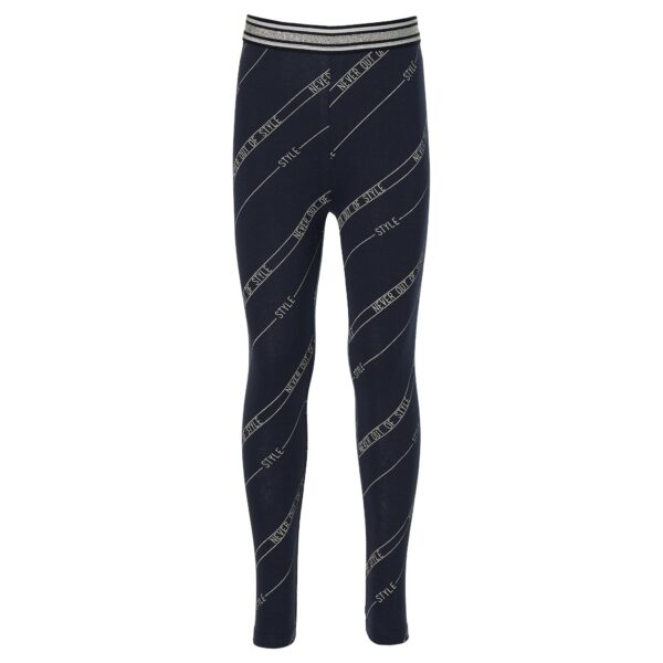 Quapi Meisjes legging - Flo - Donker blauw tekst