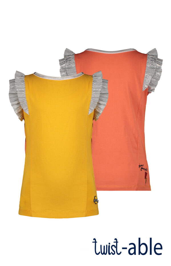 NoNo Meisjes t-shirt twistable - Kuana - Blazing Oranje