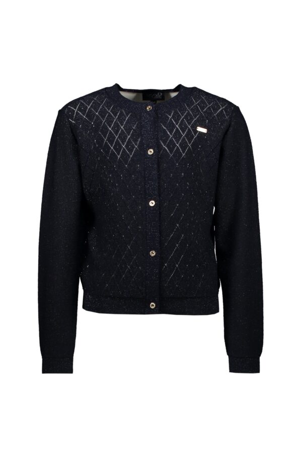 Le Chic Meisjes vest gebreid - OLENA - Marine blauw