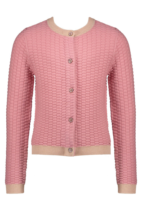 NoNo Meisjes vest gebreid - Aysa - Vintage Rose