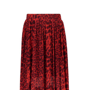 Like Flo Meisjes rok - AOP mesh plisse - Chili