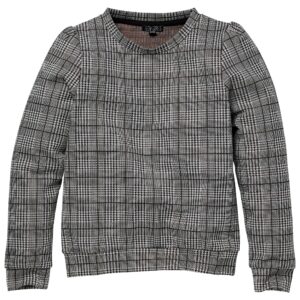 LEVV Meisjes sweater - Roelien - AOP Bruin geruit