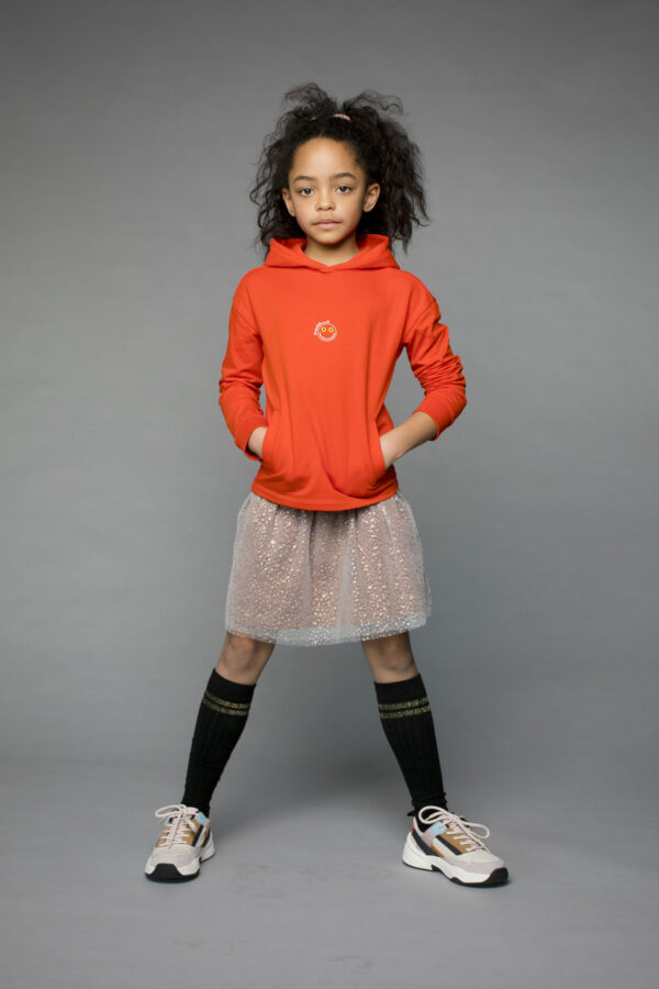 Moodstreet Meisjes sweater - Smiley - Oranje