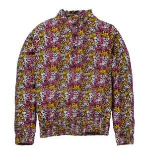 Quapi Meisjes blouse - Kate - AOP Bordeaux bloemen