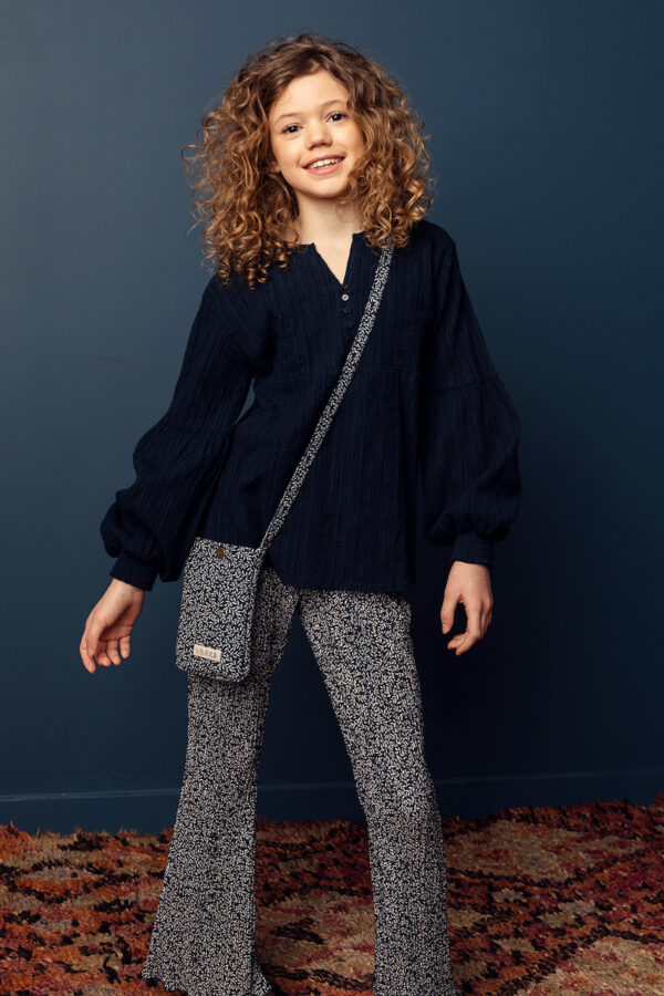 LOOXS 10sixteen Meisjes top jaquard - Marine blauw