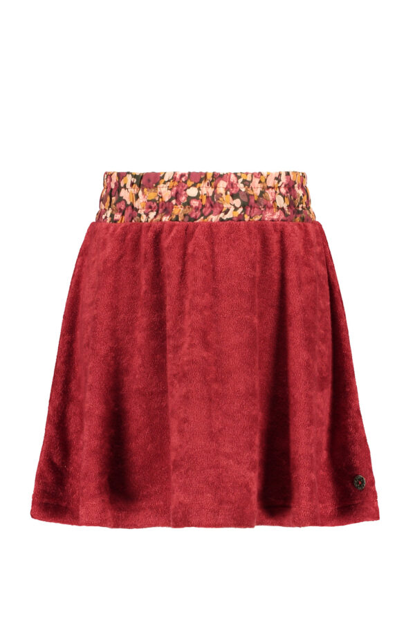 Like Flo Meisjes rok - Terry met hoge smok taille - Rust