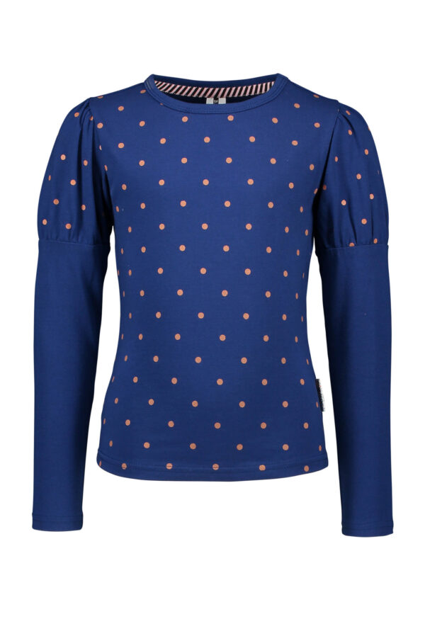 B.Nosy Meisjes shirt - Stoer stippen met pofmouwen - Tough stippen