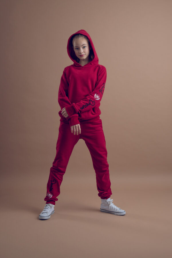 Dutch Dream denim Hoodie met print - Rood