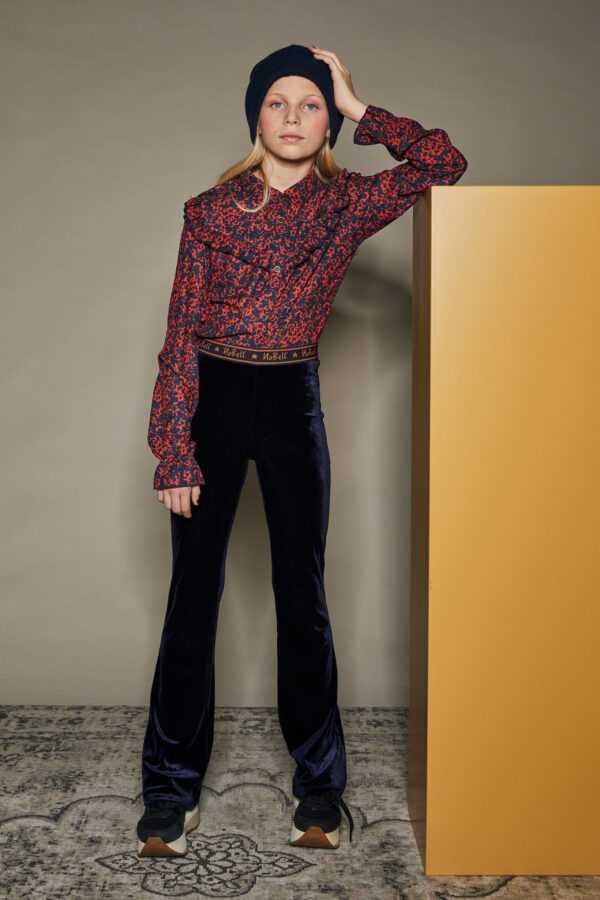 NoBell Meisjes flair broek - Sady - Navy Blazer