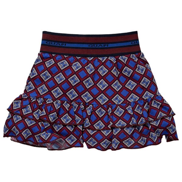 Quapi Meisjes rok - Kornela - AOP Blauw retro