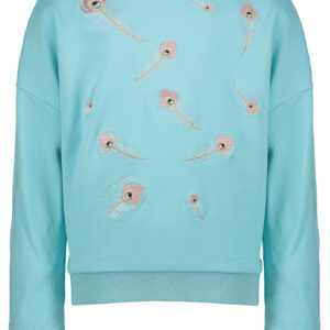 NoNo Meisjes sweat shirt - Kessa - Licht Turquoise