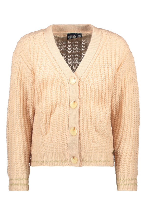Like Flo Meisjes vest gebreid - Powder roze