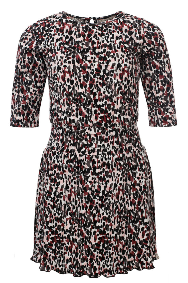 LOOXS 10sixteen Meisjes jurk plisse - Camo luipaard