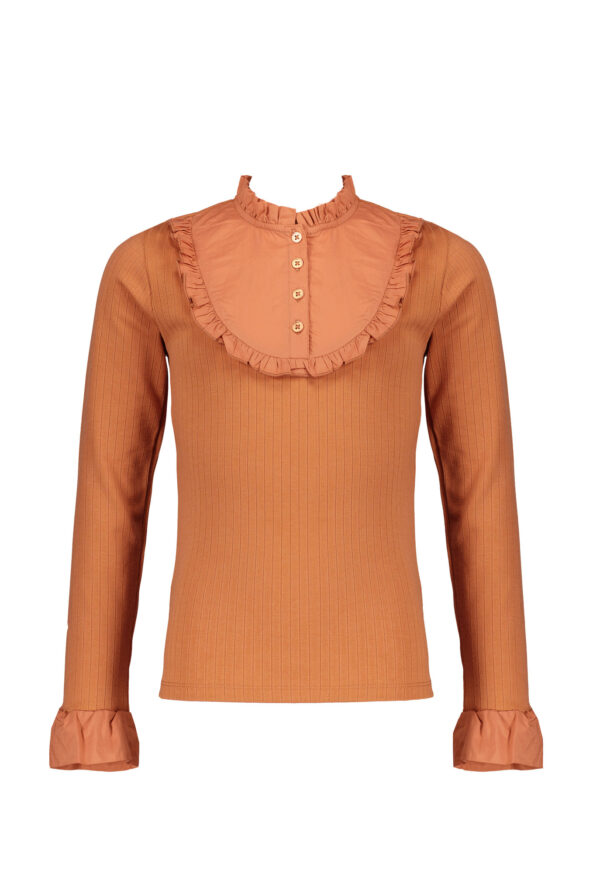 NoBell Meisjes blouse shirt - Kiki - Soft Copper
