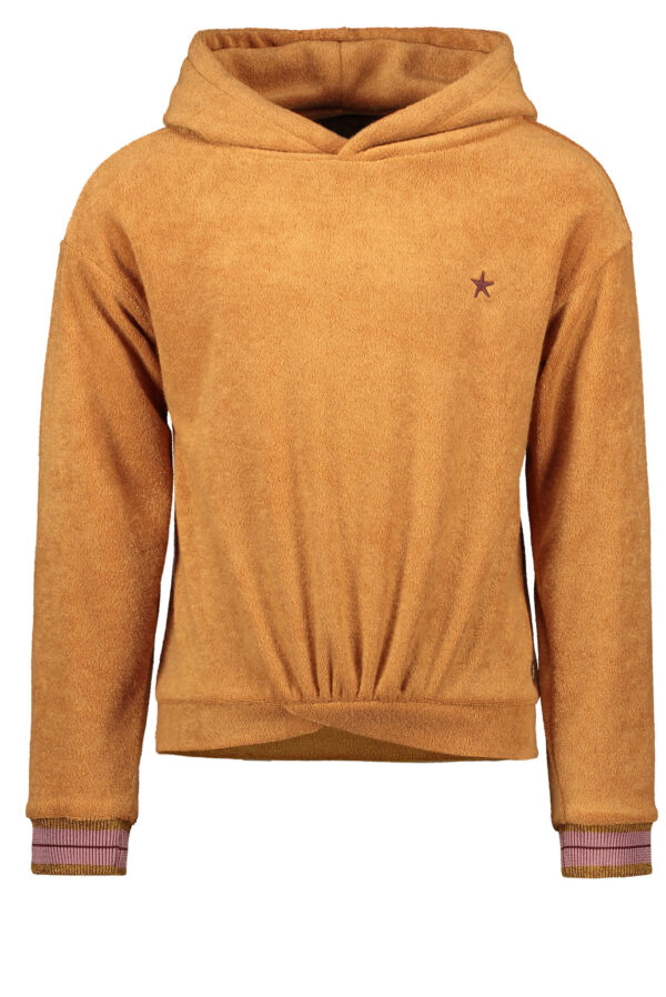 Like Flo Meisjes sweater - Terry top met capuchon - Camel