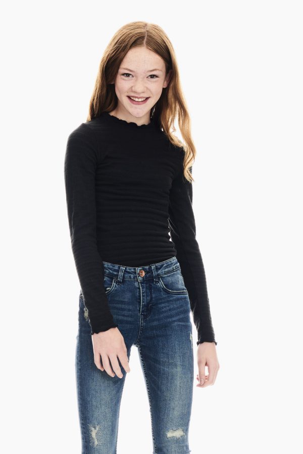 Garcia Meisjes shirt basic - Zwart