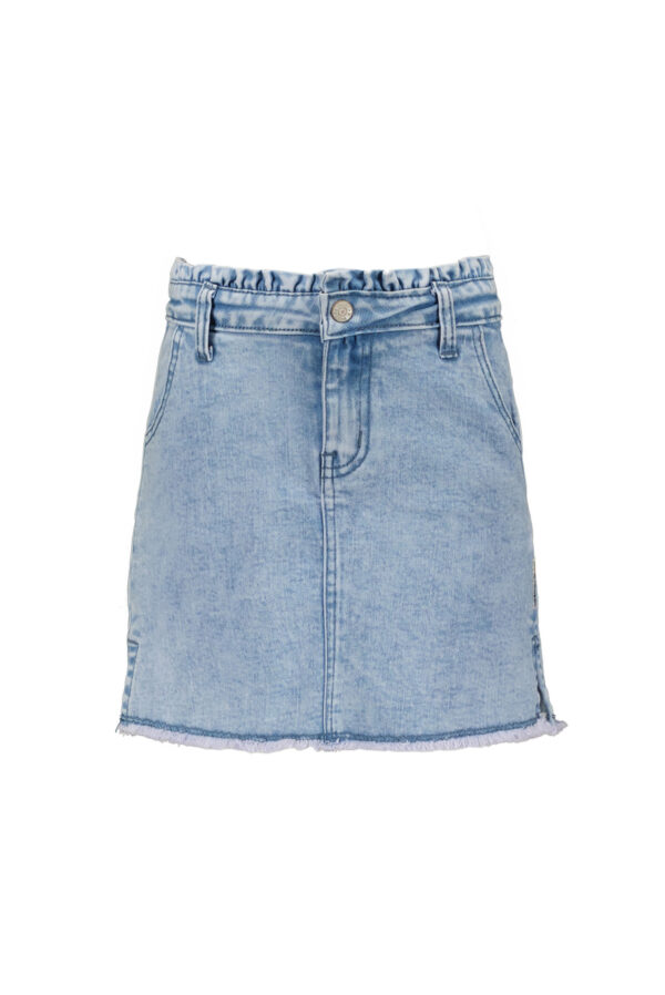 B.Nosy Meisjes rok - Jeans met gesmokte boord - Soft roze