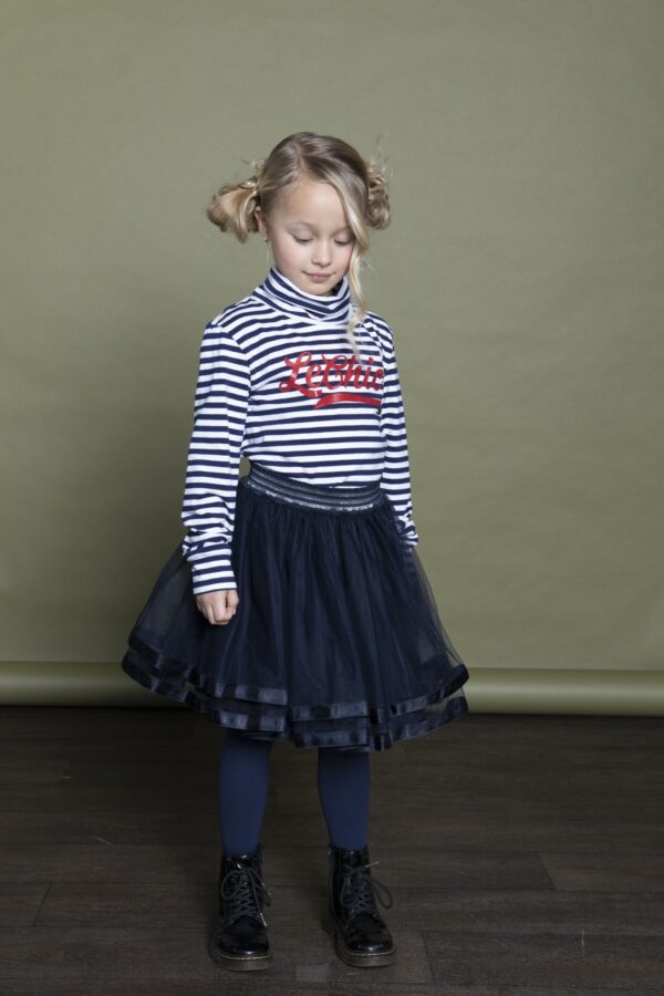 Le Chic Meisjes shirt - NINA gestreept - Marine blauw