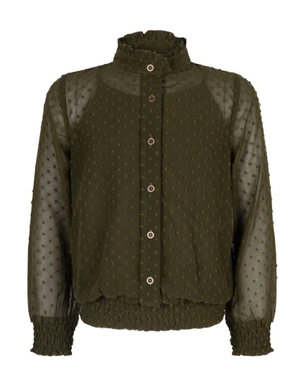 Indian Blue Jeans Meisjes shirt stippen - Leger groen