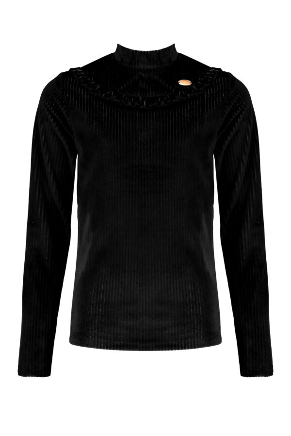 NoBell Meisjes shirt - Kuya - Jet zwart