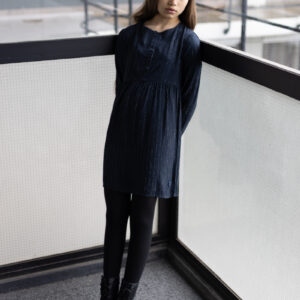 LEVV Meisjes jurk - Renata - AOP Blauw midnight streep