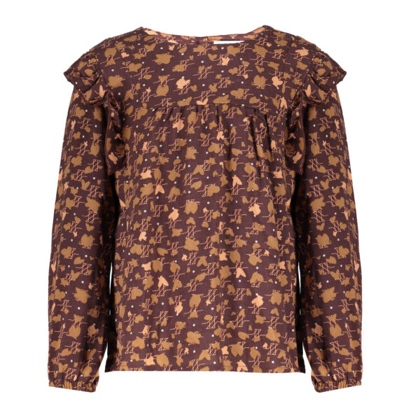 Frankie & Friends Meisjes blouse - Alpaca - 15,01 EBONY-TAN PRINT