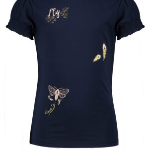 NoNo Meisjes t-shirt - Kuran - Marine blauw