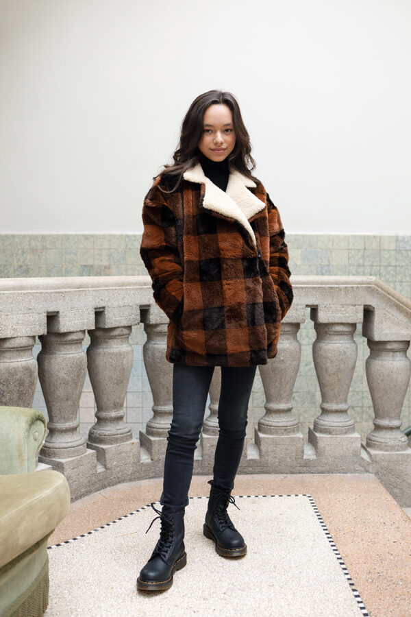 LOOXS 10sixteen Meisjes winterjas - Fur check