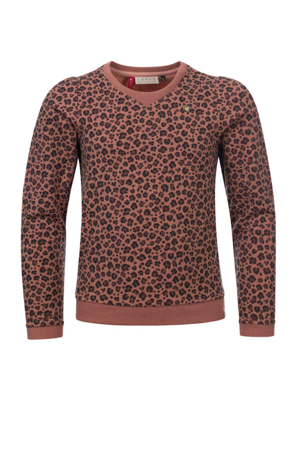 LOOXS Little Meisjes sweater - Luipaard