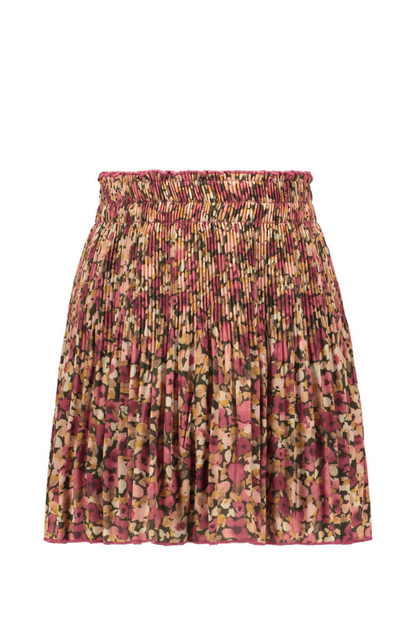 Like Flo Meisjes rok - Geweven crepe plisse - Camou bloemenprint