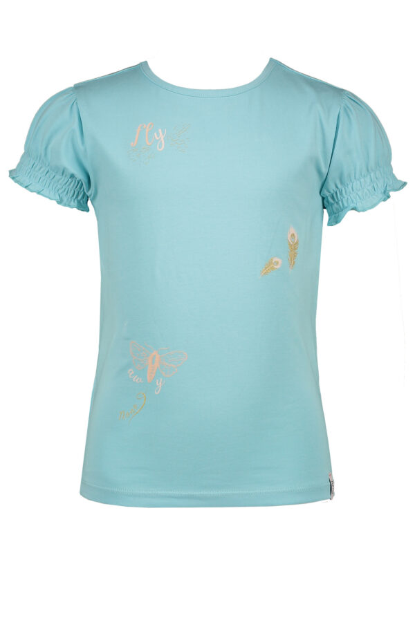 NoNo Meisjes t-shirt - Kuran - Licht Turquoise