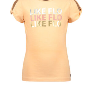 Like Flo Meisjes t-shirt open schouder - Mandarin