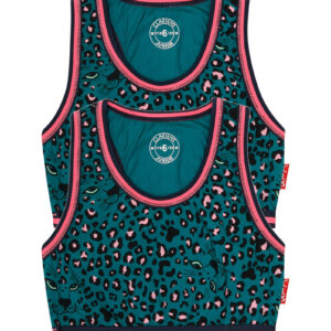 Claesens Meisjes top 2-pack - Groen panter